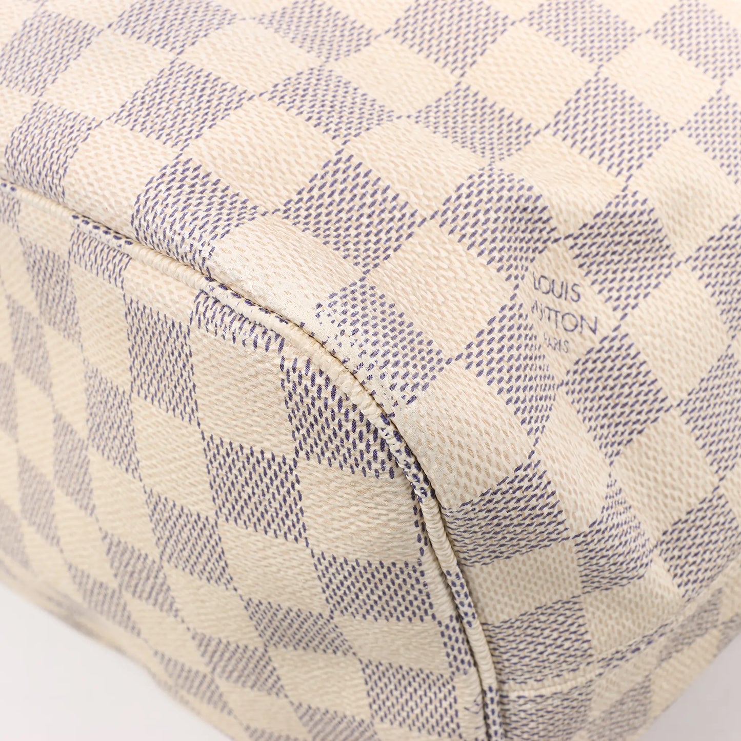 Louis Vuitton Damier Azur Neverfull MM Shoulder Bag N51107