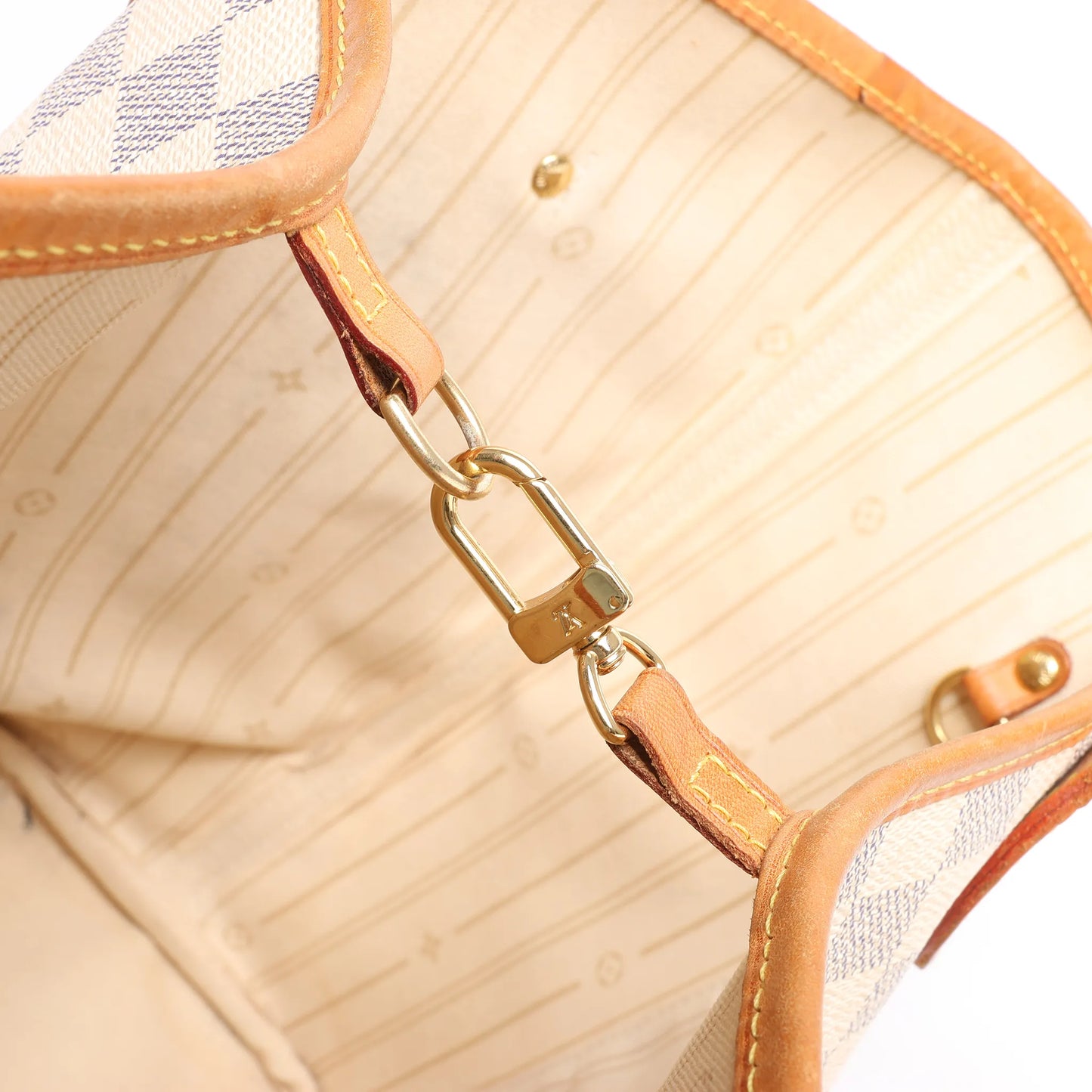 Louis Vuitton Damier Azur Neverfull MM Shoulder Bag N51107