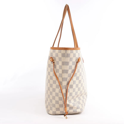Louis Vuitton Damier Azur Neverfull MM Shoulder Bag N51107