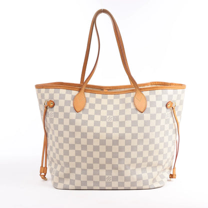 Louis Vuitton Damier Azur Neverfull MM Shoulder Bag N51107