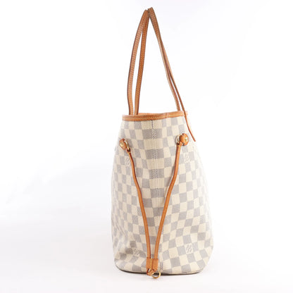 Louis Vuitton Damier Azur Neverfull MM Shoulder Bag N51107