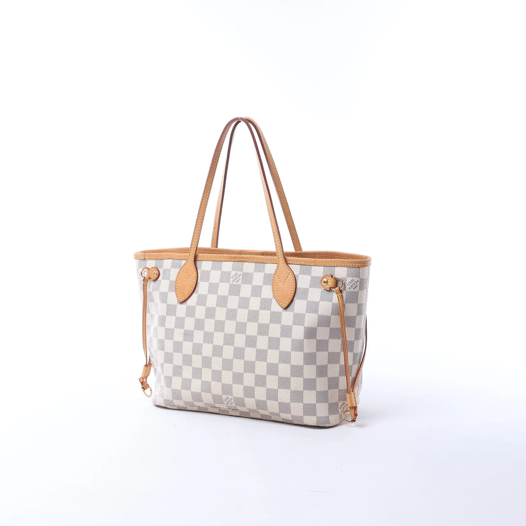 Louis Vuitton Neverfull PM Damier Azur Shoulder Bag in Beige N51110