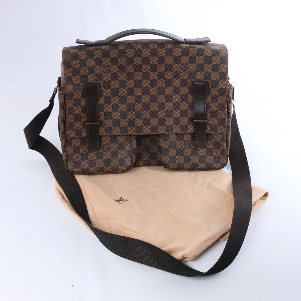 Louis Vuitton Damier Broadway Crossbody Bag in Brown