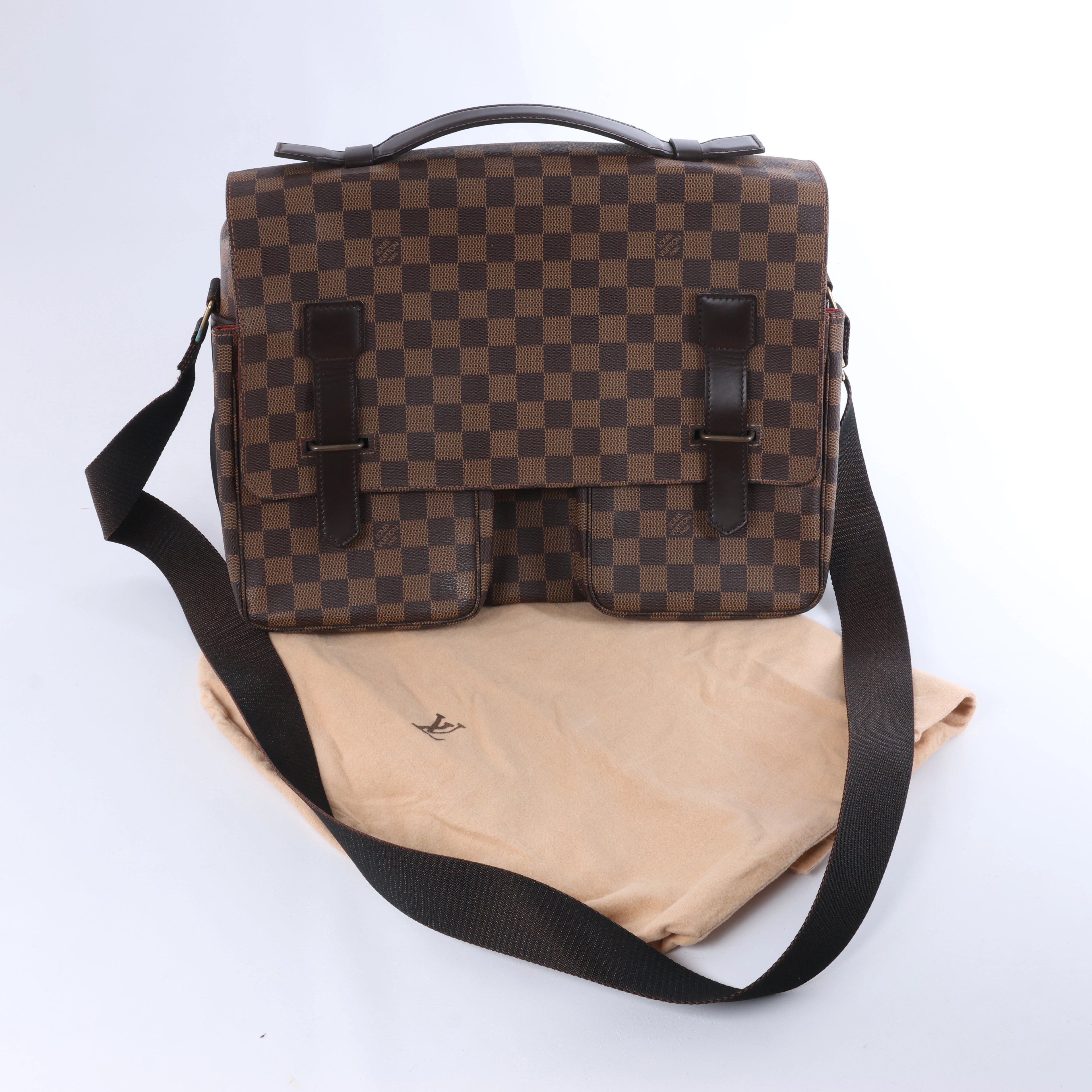 Louis Vuitton Damier Broadway Crossbody Bag in Brown