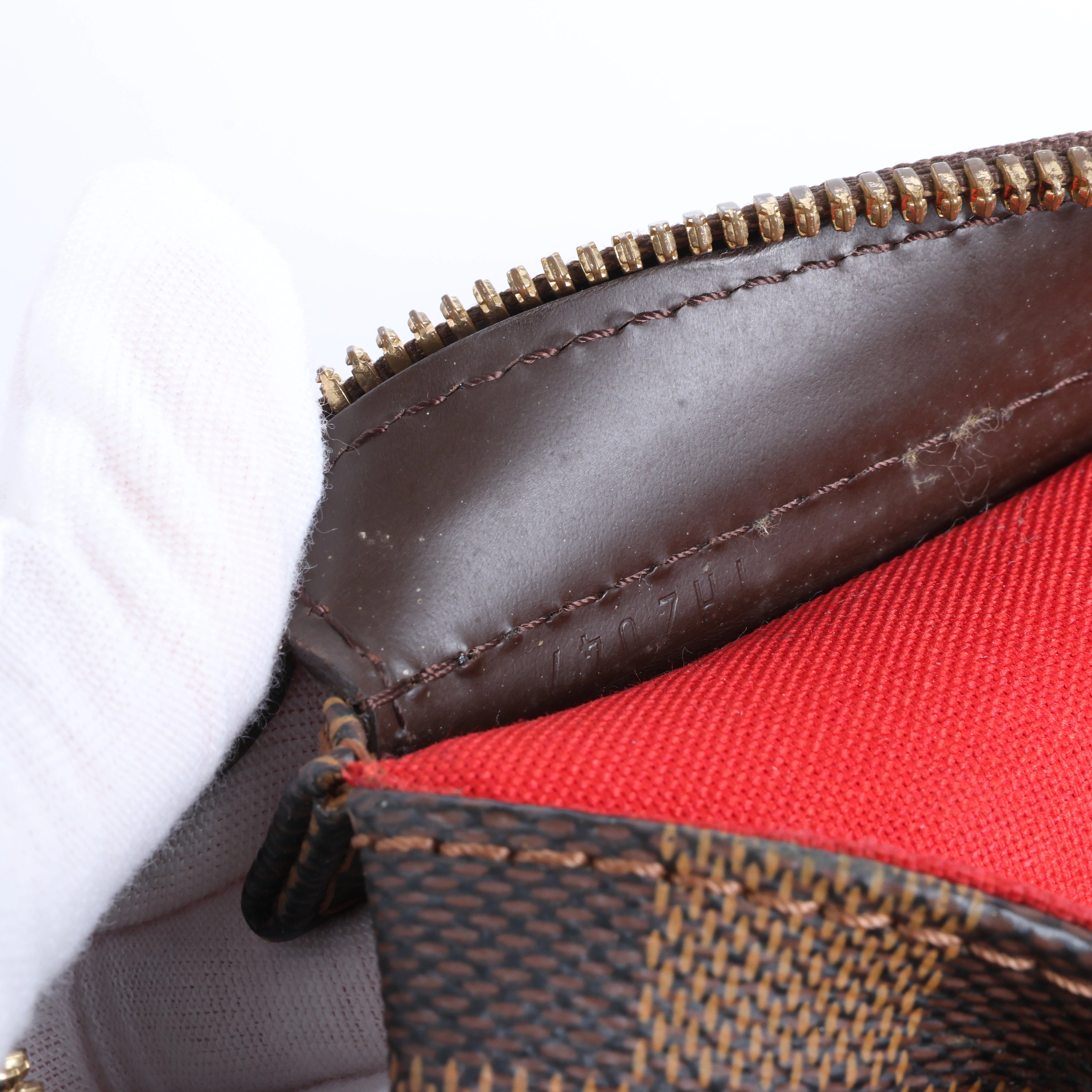Bolso de hombro Louis Vuitton Chelsea Damier Ebene en marrón N51119