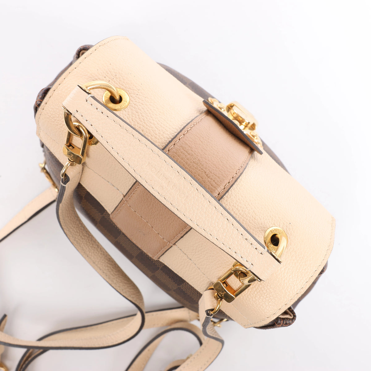 Louis Vuitton Clapton Damier Ebene Backpack in Brown x Beige N42259