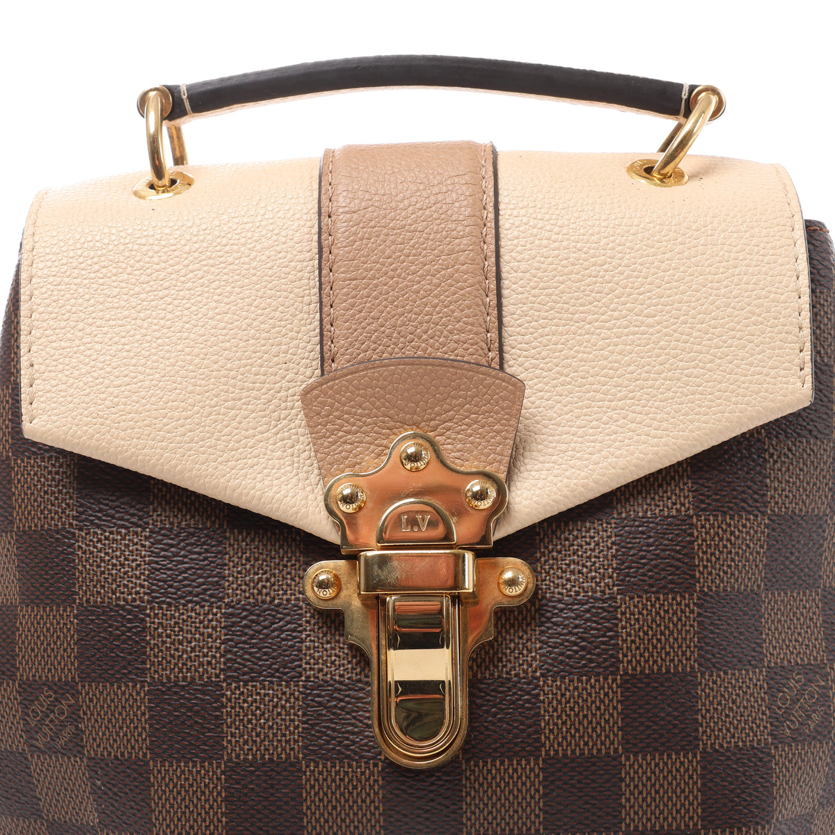 Louis Vuitton Clapton Damier Ebene Backpack in Brown x Beige N42259