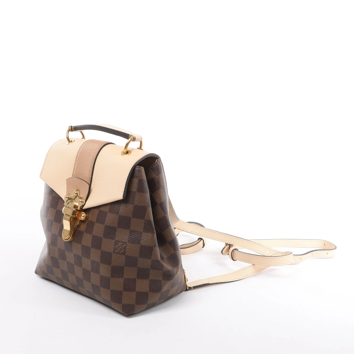 Louis Vuitton Clapton Damier Ebene Backpack in Brown x Beige N42259
