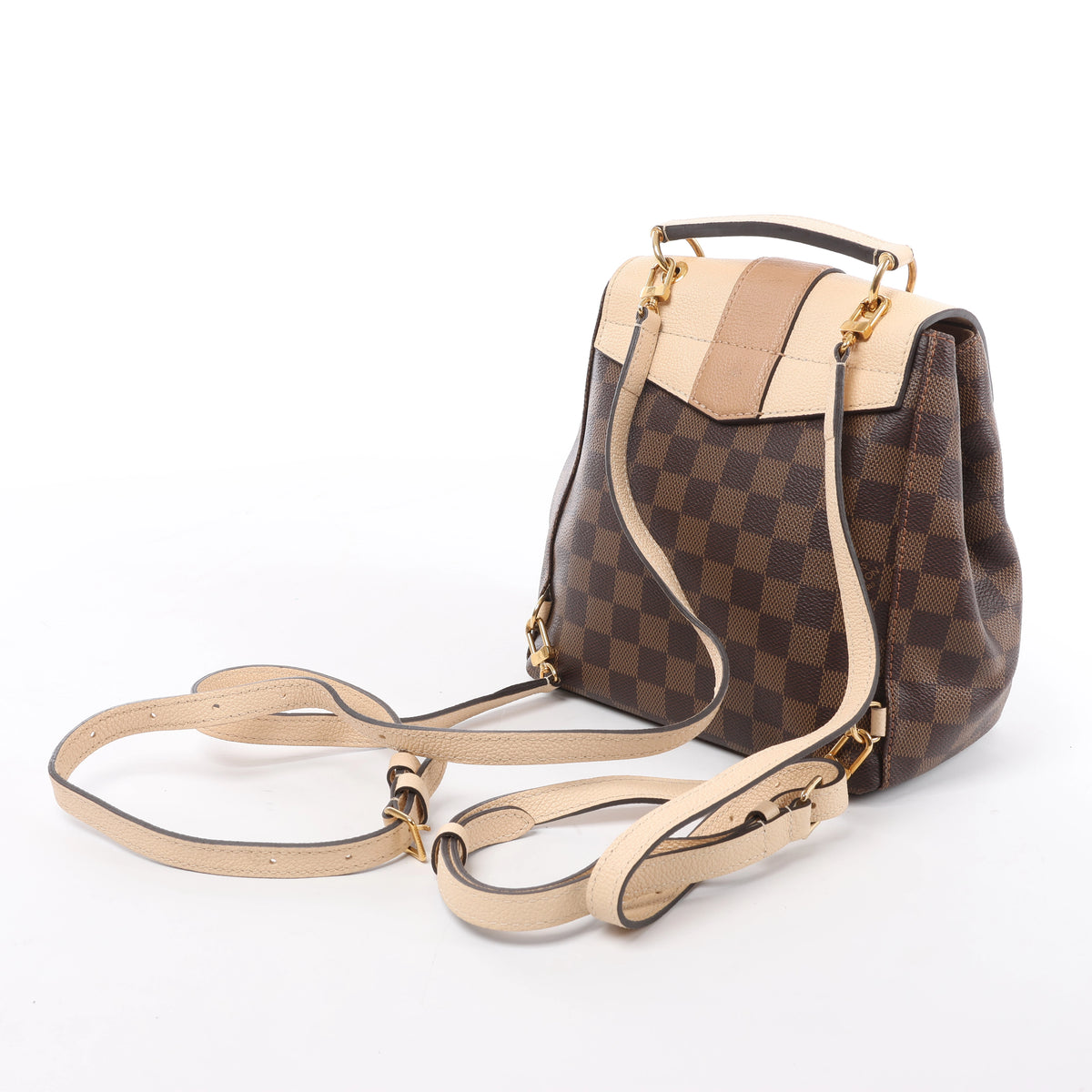 Louis Vuitton Clapton Damier Ebene Backpack in Brown x Beige N42259