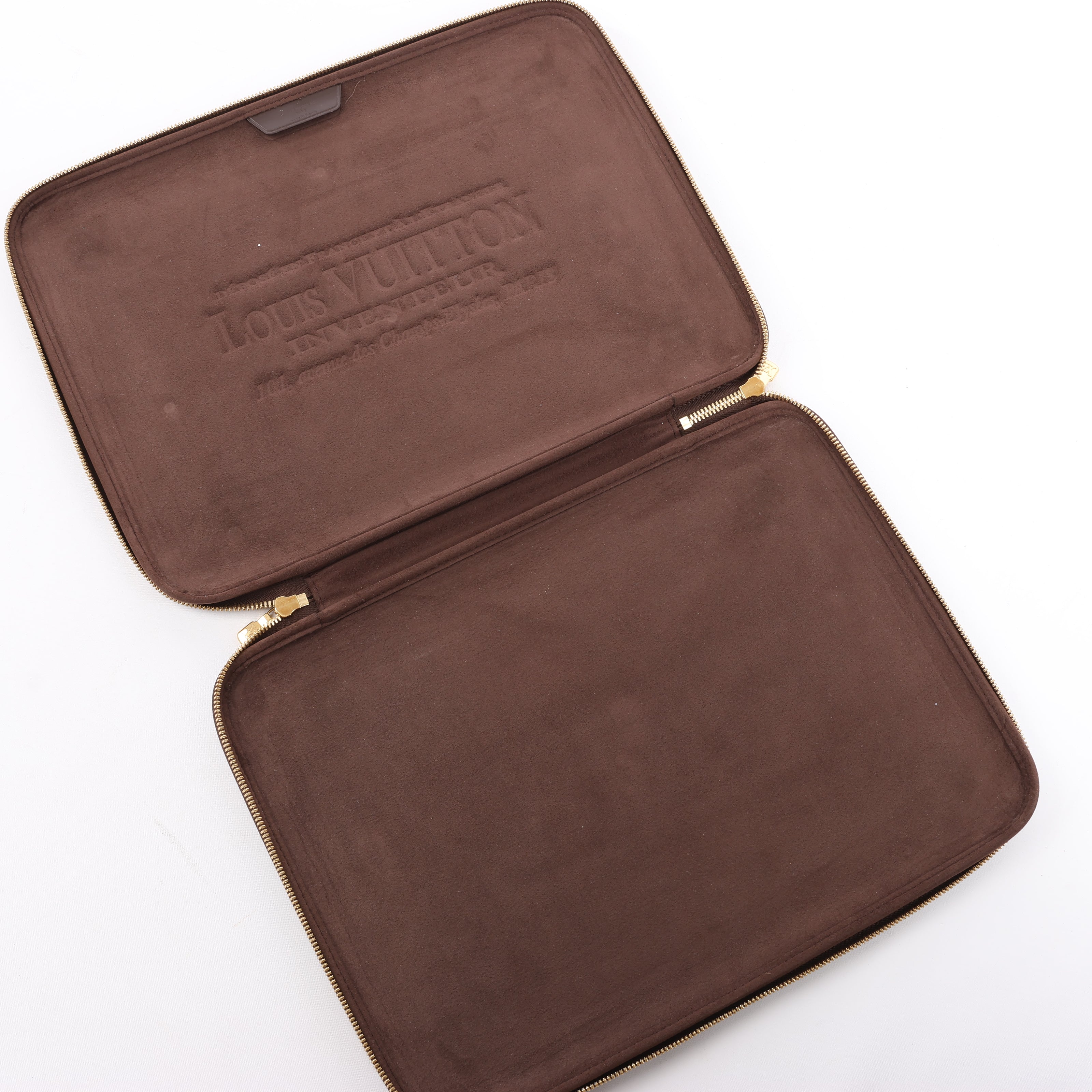 Louis Vuitton Horizon Laptop Sleeve PM Damier Ebene Clutch in Brown N58022