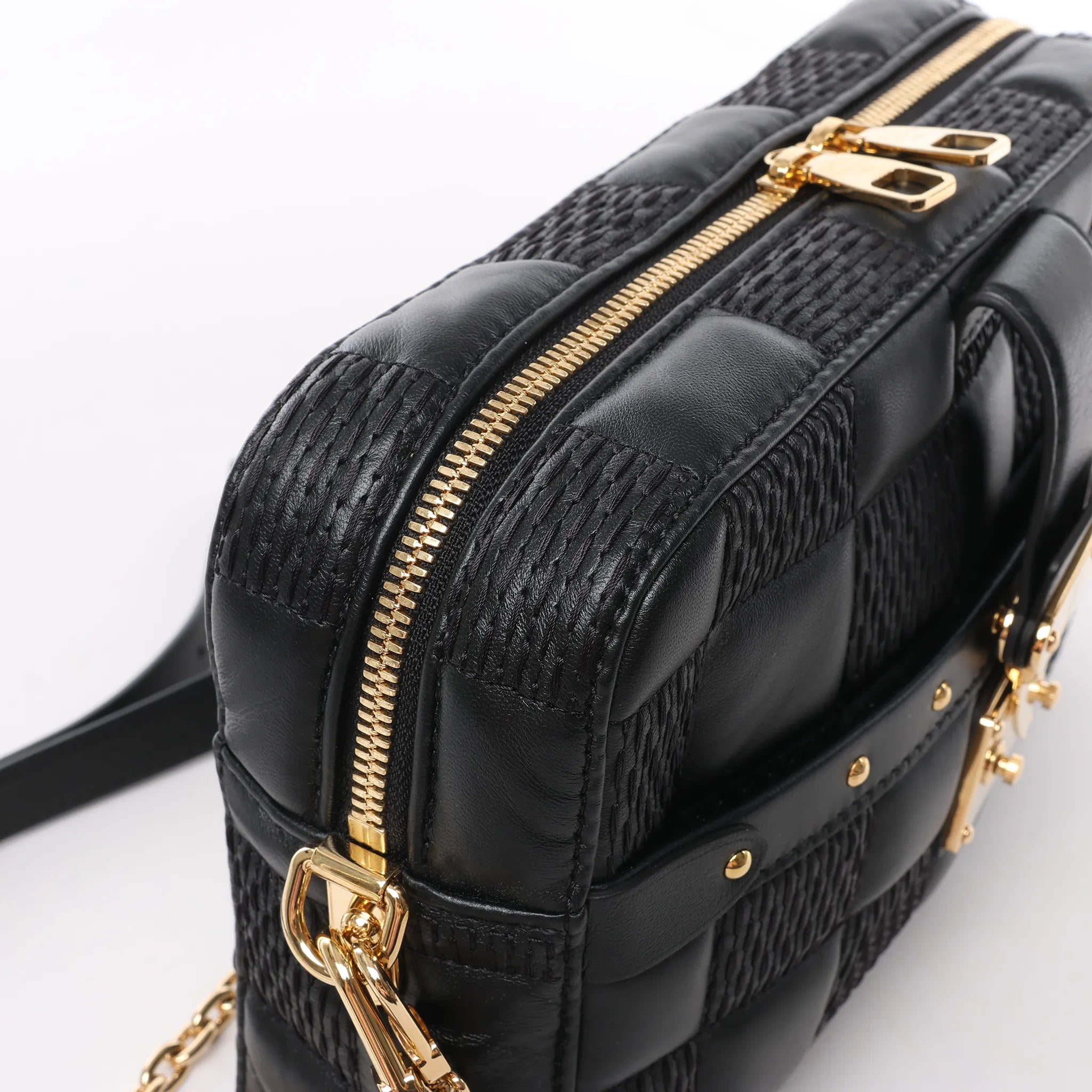 Louis Vuitton Damier Quilt Troca MM Crossbody Bag in Black M59114