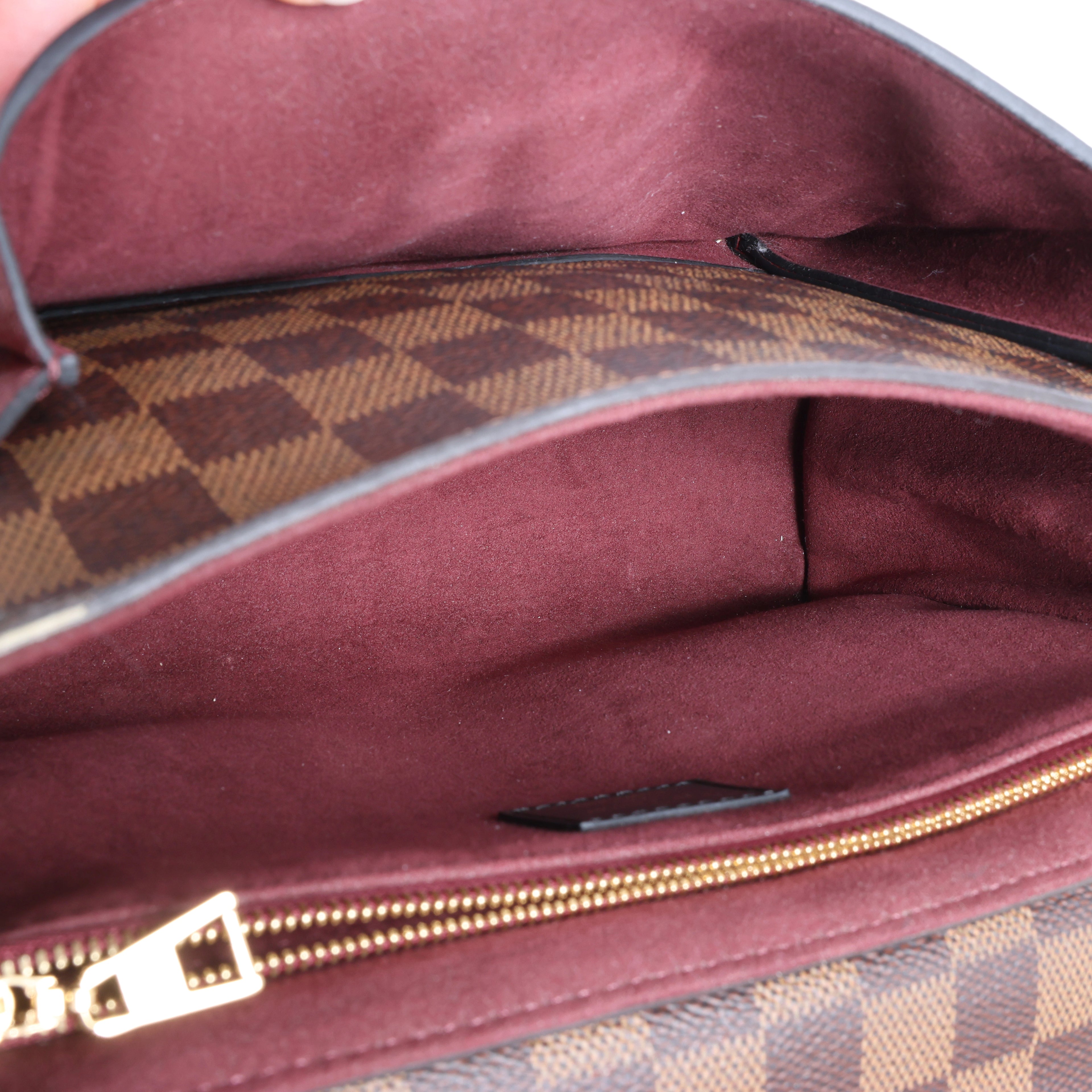 Louis Vuitton Vavin PM Damier Ebene Crossbody Bag in Brown x Burgundy N40109