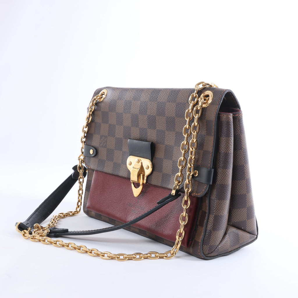 Louis Vuitton Vavin PM Damier Ebene Crossbody Bag in Brown x Burgundy N40109