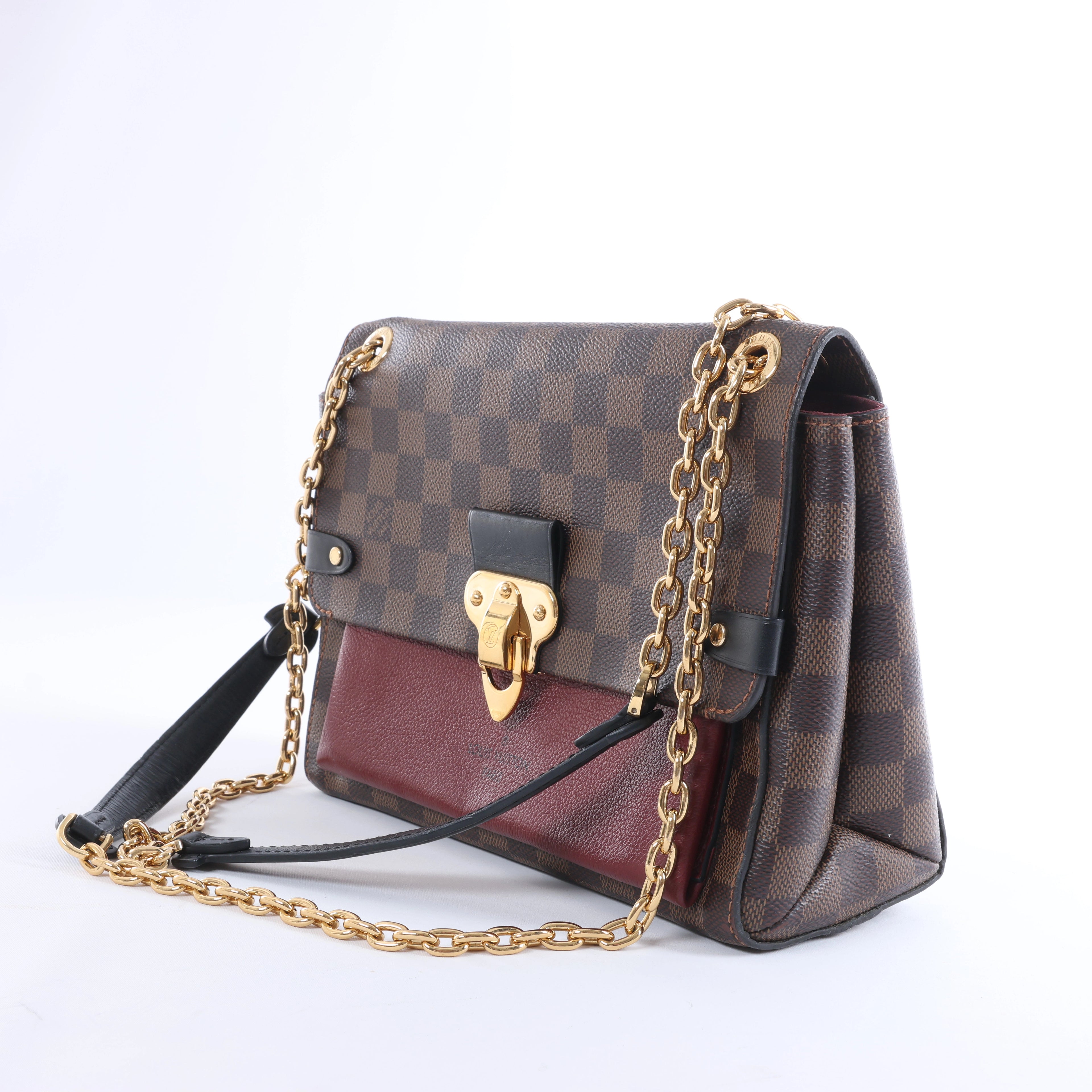 Louis Vuitton Vavin PM Damier Ebene Crossbody Bag in Brown x Burgundy N40109