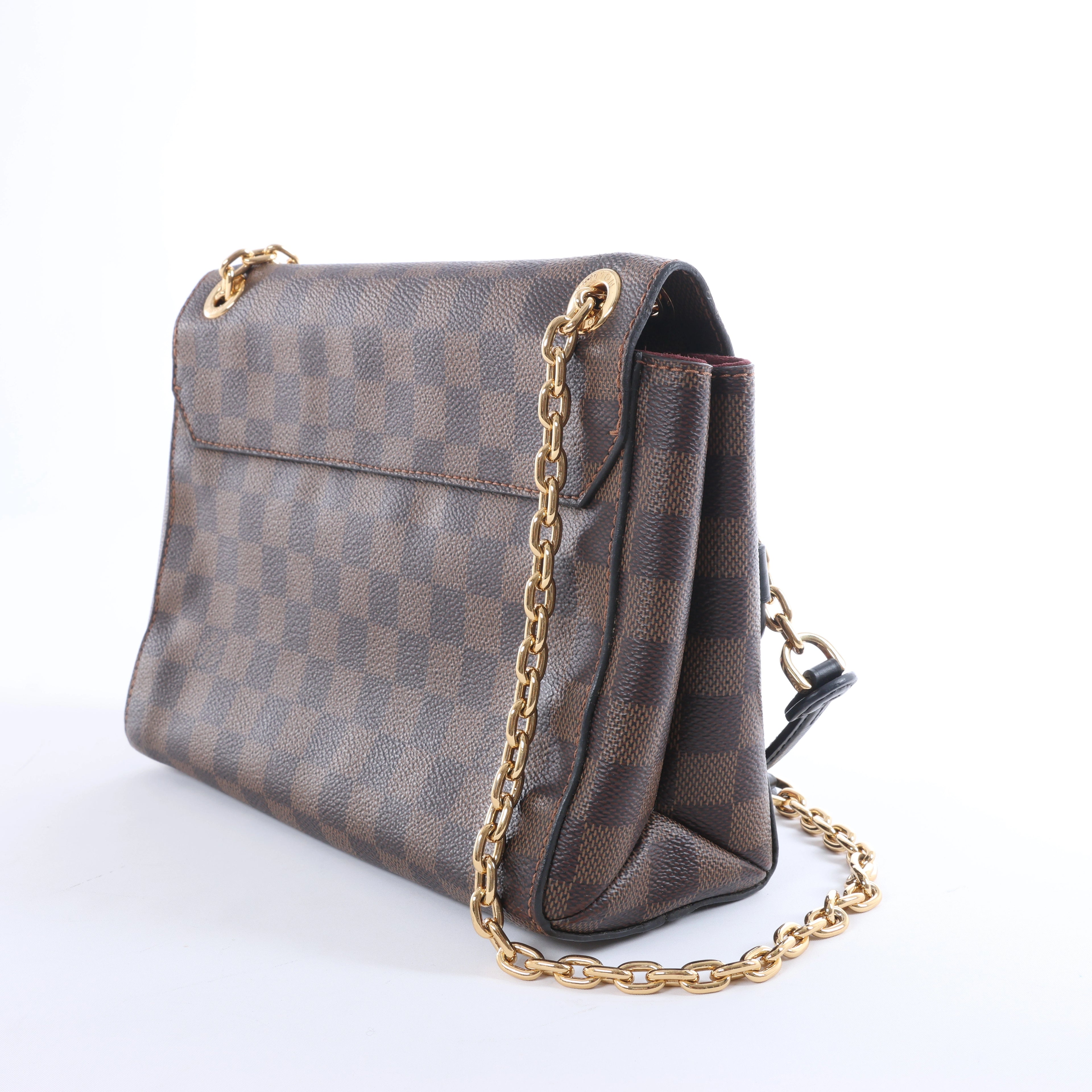 Louis Vuitton Vavin PM Damier Ebene Crossbody Bag in Brown x Burgundy N40109