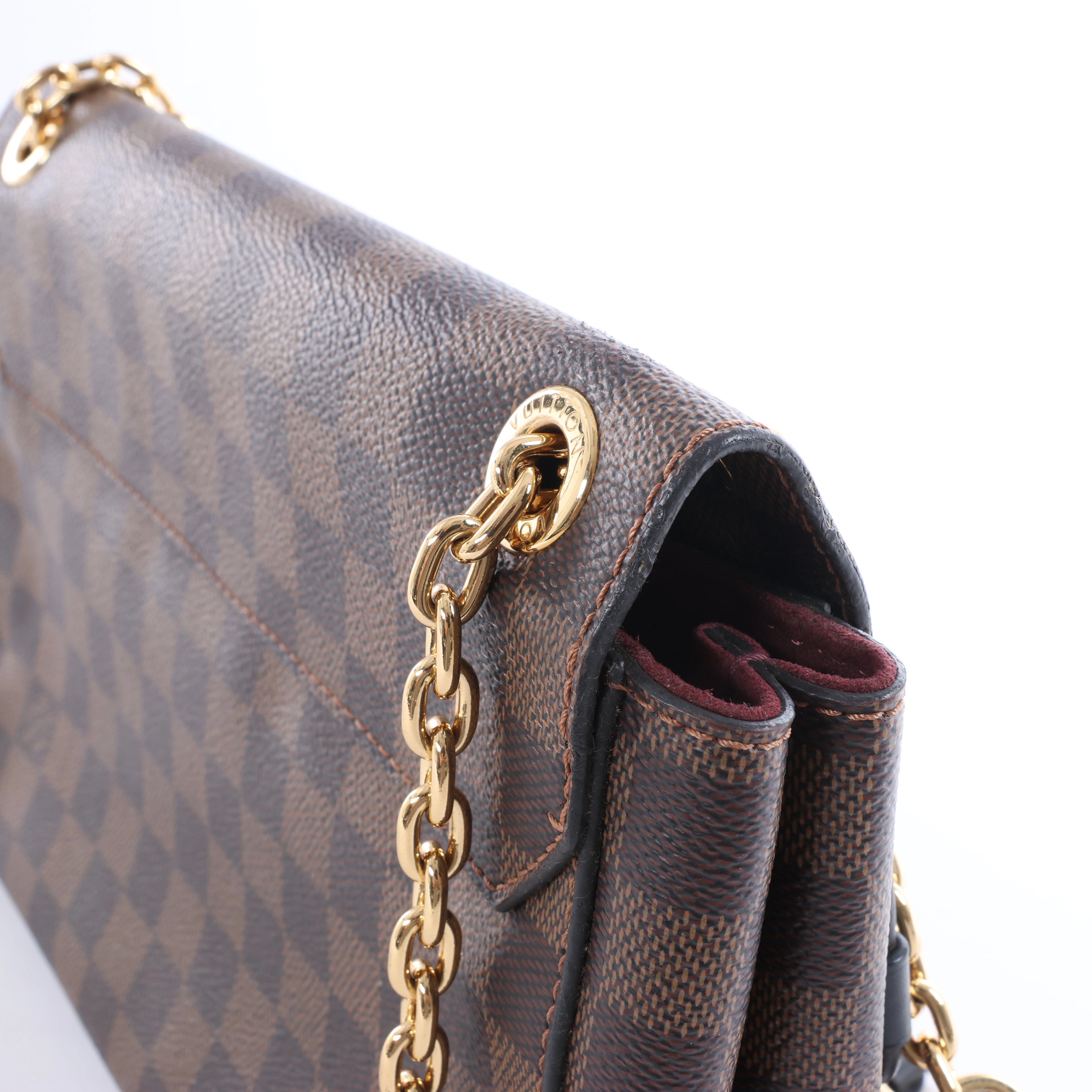 Louis Vuitton Vavin PM Damier Ebene Crossbody Bag in Brown x Burgundy N40109