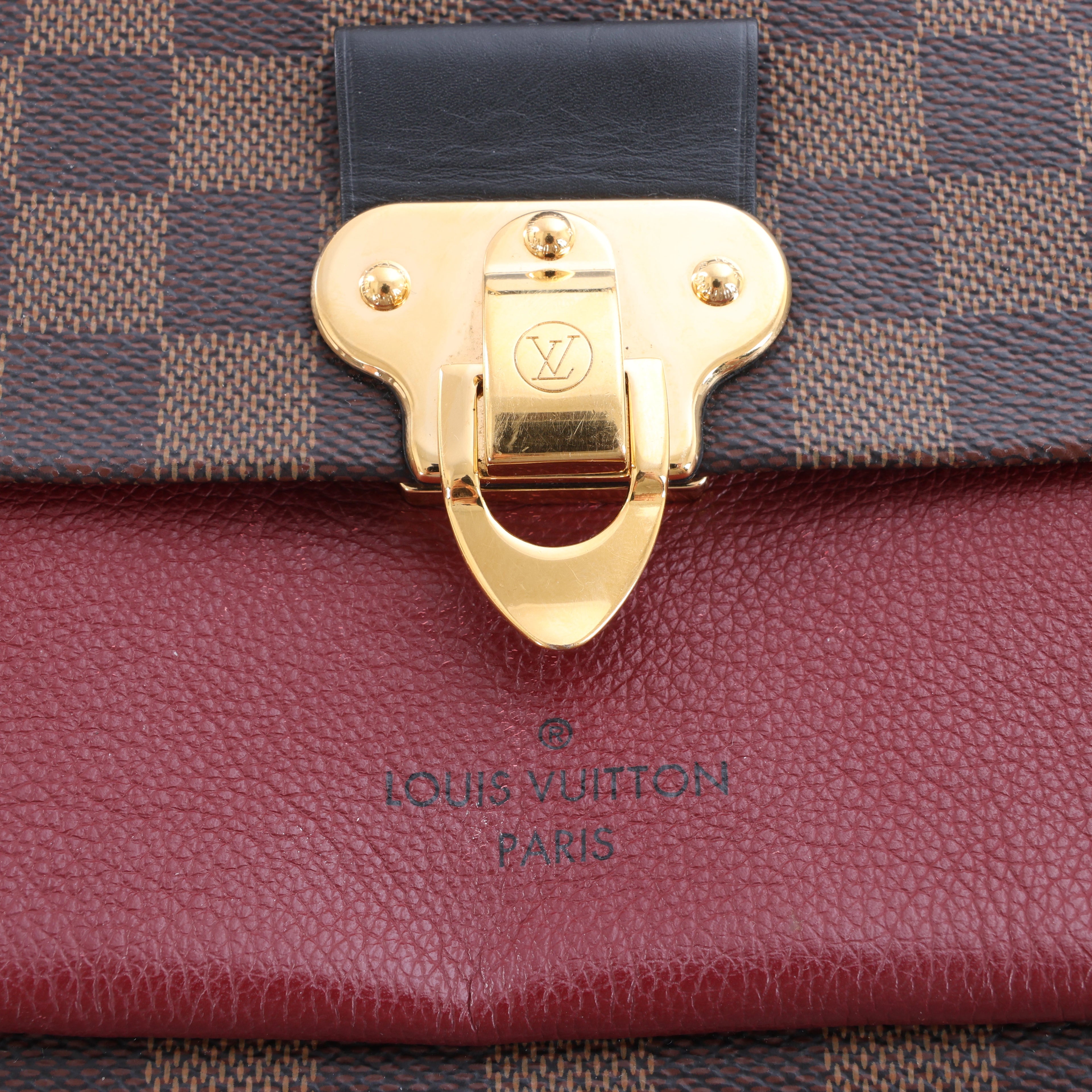 Louis Vuitton Vavin PM Damier Ebene Crossbody Bag in Brown x Burgundy N40109