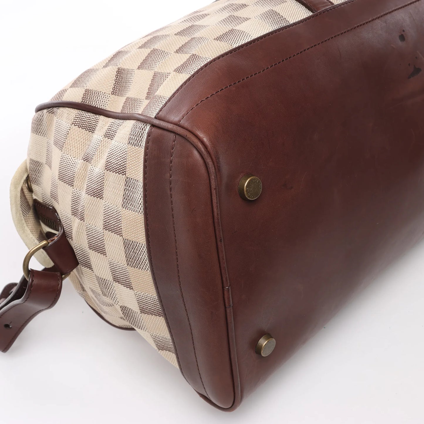 Sac de voyage sport Louis Vuitton Damier Lune beige et marron N48186