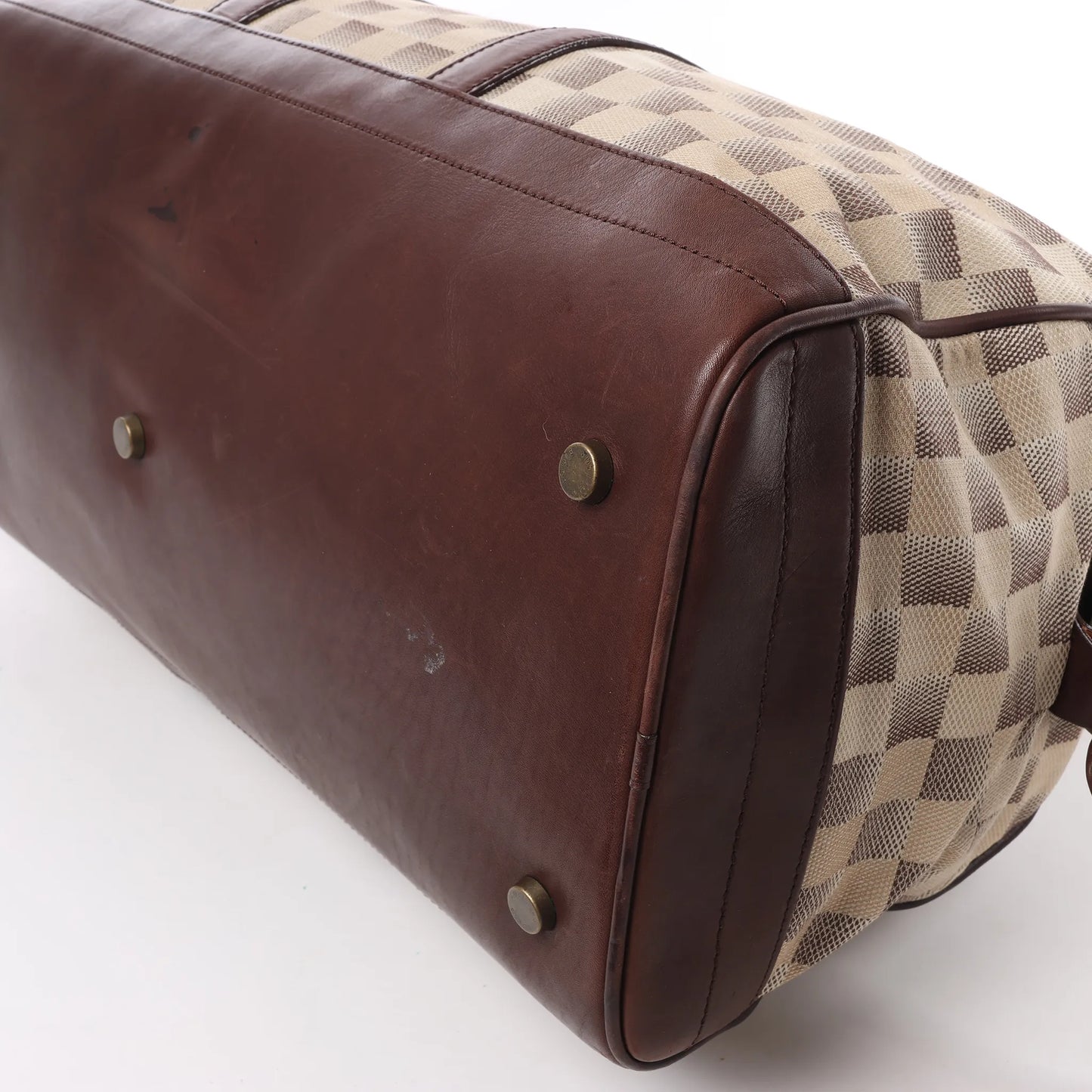Sac de voyage sport Louis Vuitton Damier Lune beige et marron N48186