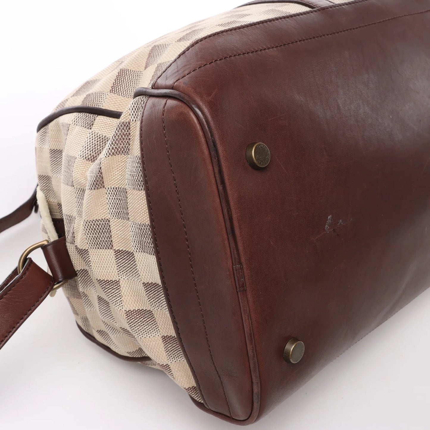 Sac de voyage sport Louis Vuitton Damier Lune beige et marron N48186