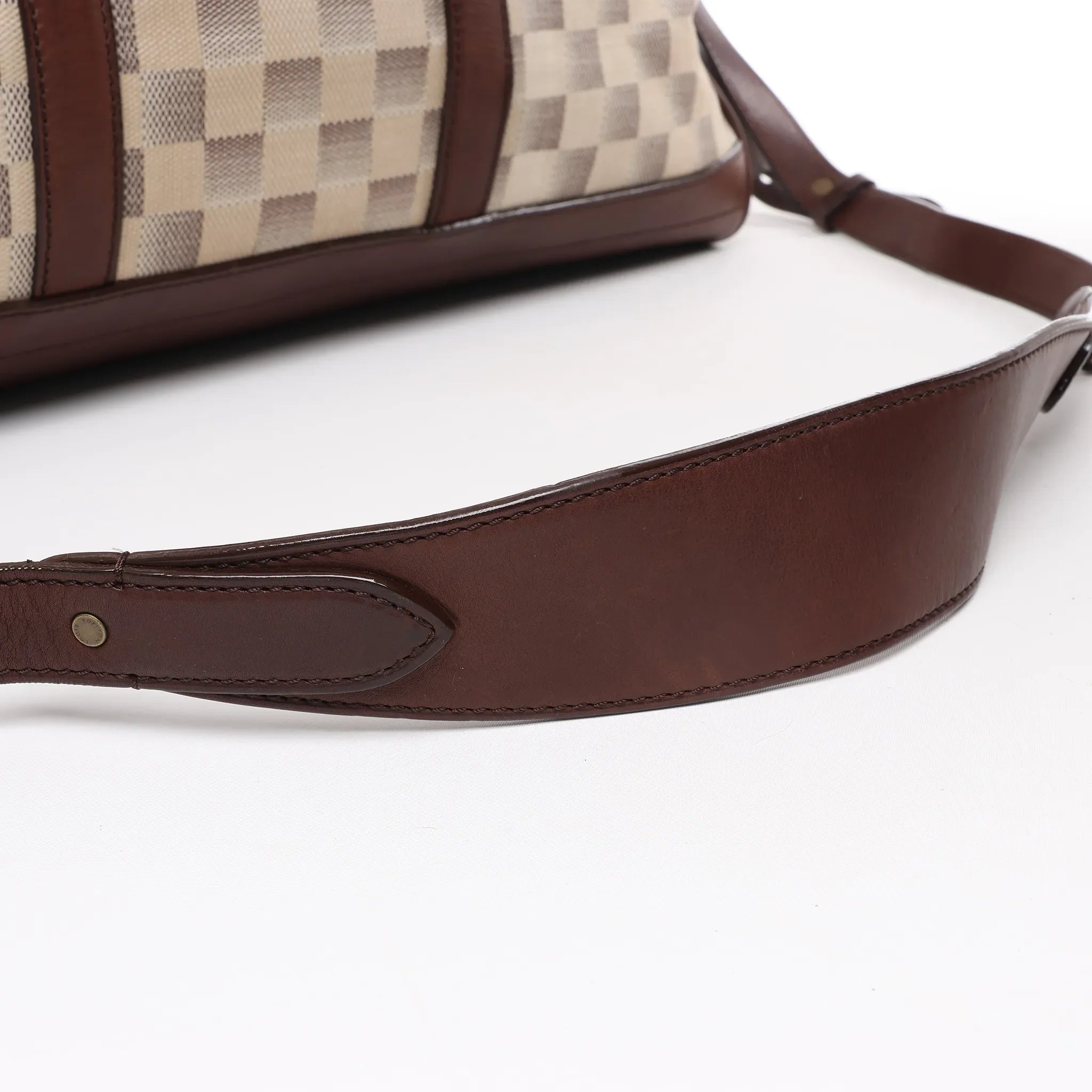 Louis Vuitton Damier Lune Sport Travel Bag in Beige x Brown N48186