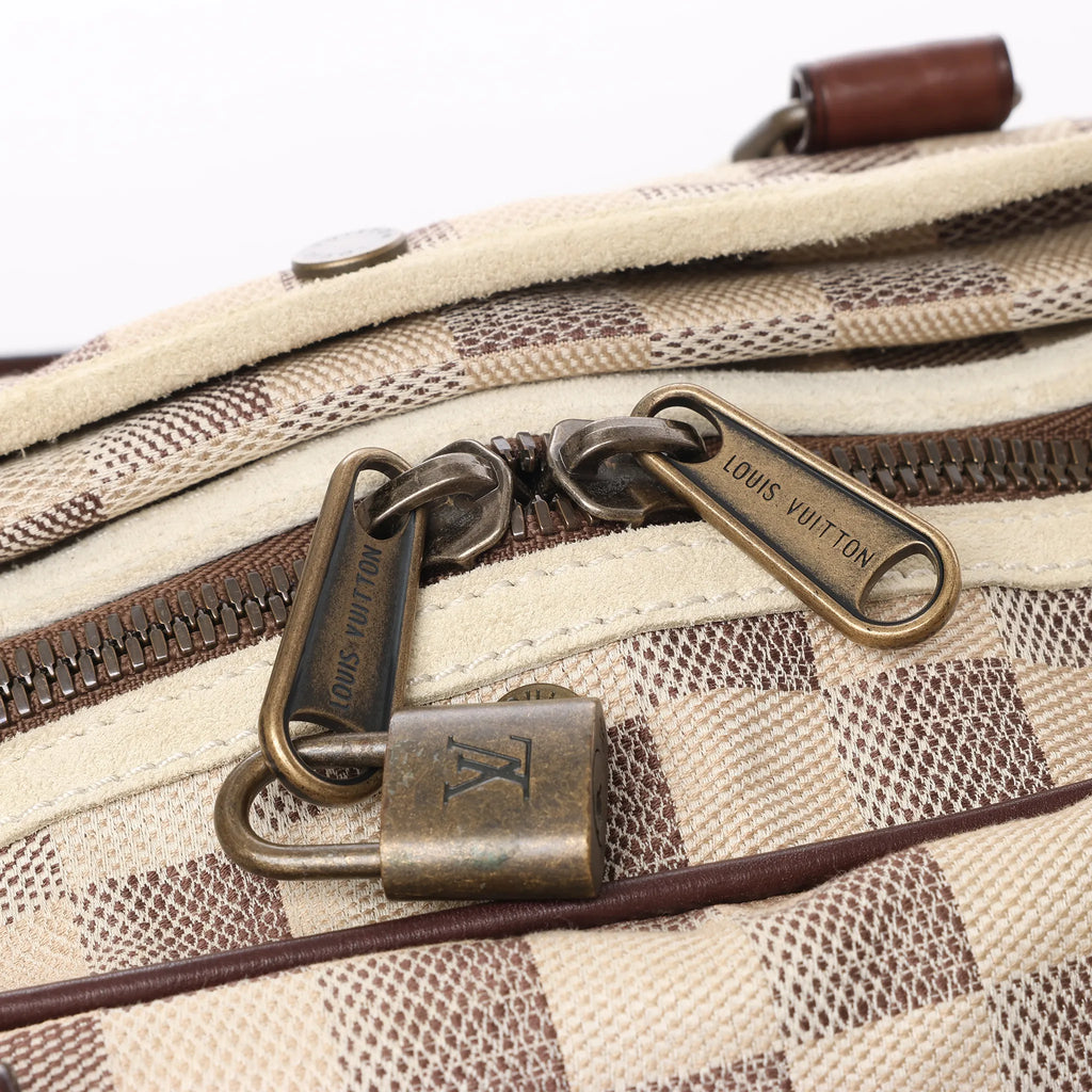 Louis Vuitton Damier Lune Sport Travel Bag in Beige x Brown N48186