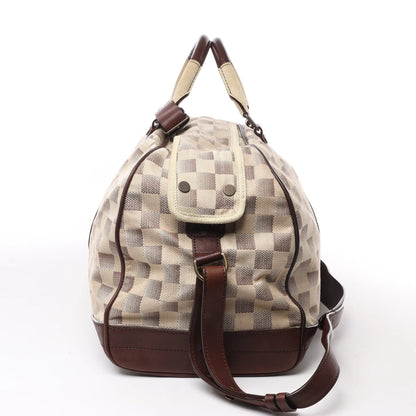 Sac de voyage sport Louis Vuitton Damier Lune beige et marron N48186