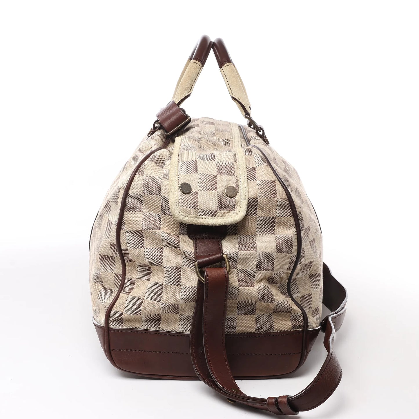 Louis Vuitton Damier Lune Sport Travel Bag in Beige x Brown N48186