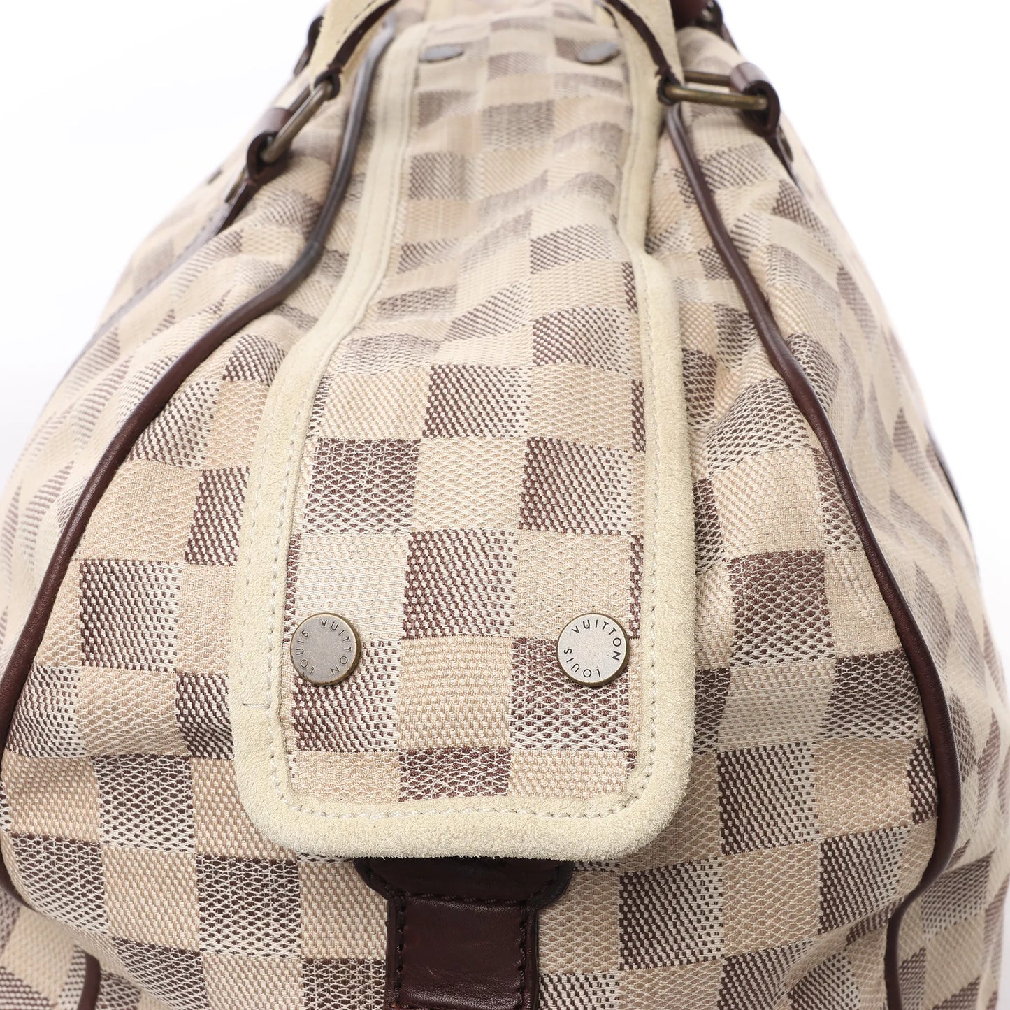 Sac de voyage sport Louis Vuitton Damier Lune beige et marron N48186