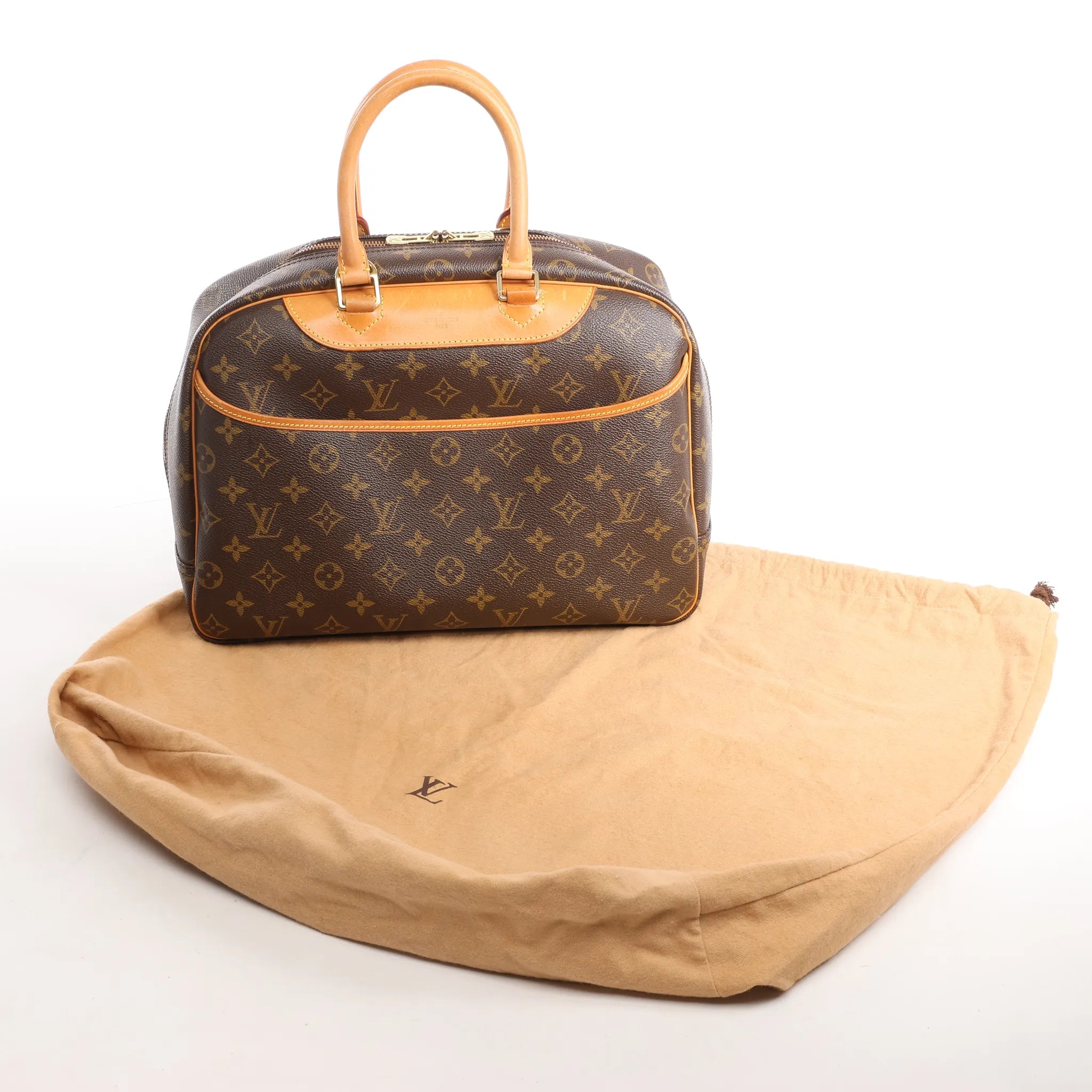 Louis Vuitton Deauville Monogram Canvas Handbag in Brown M47270