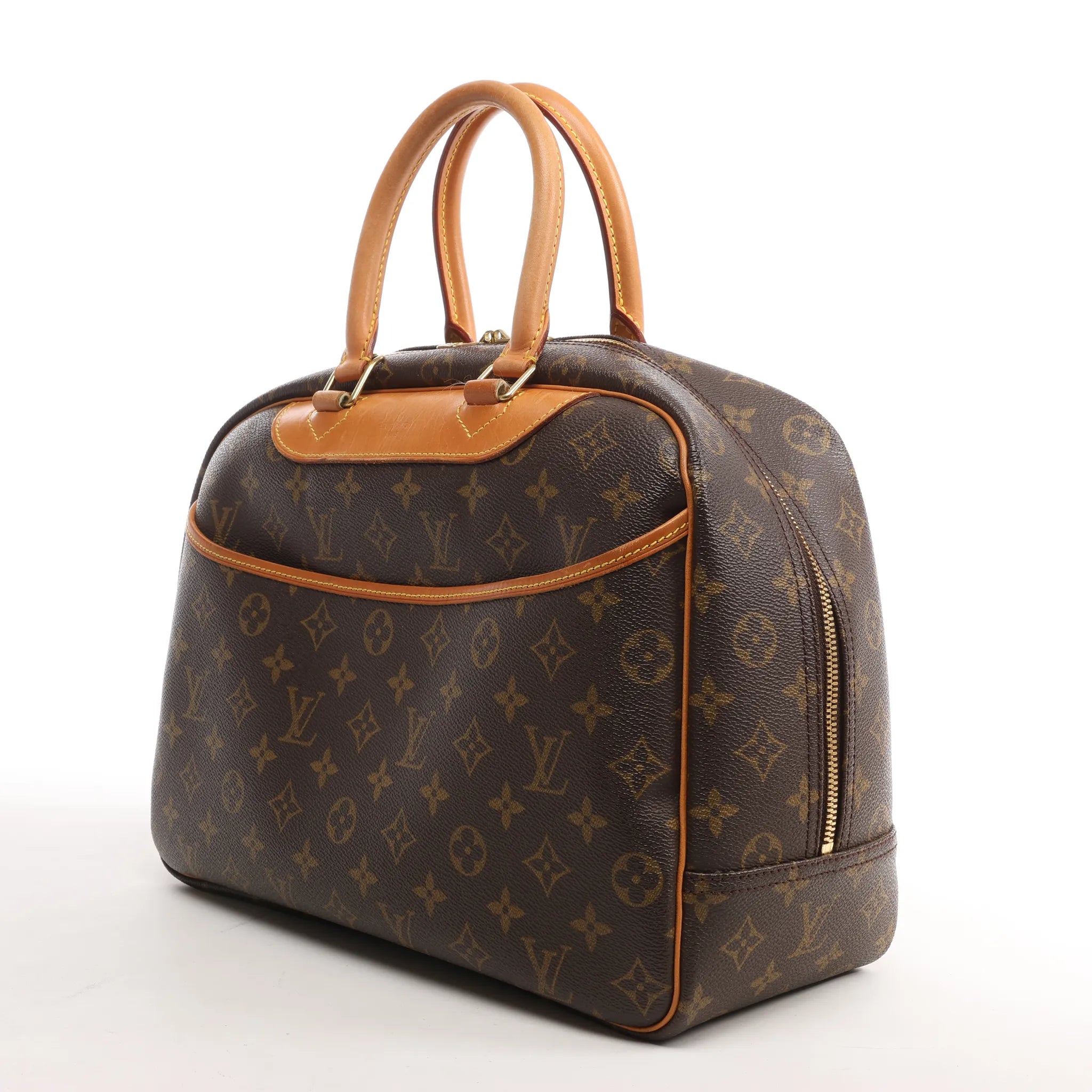 Louis Vuitton Deauville Monogram Canvas Handbag in Brown M47270