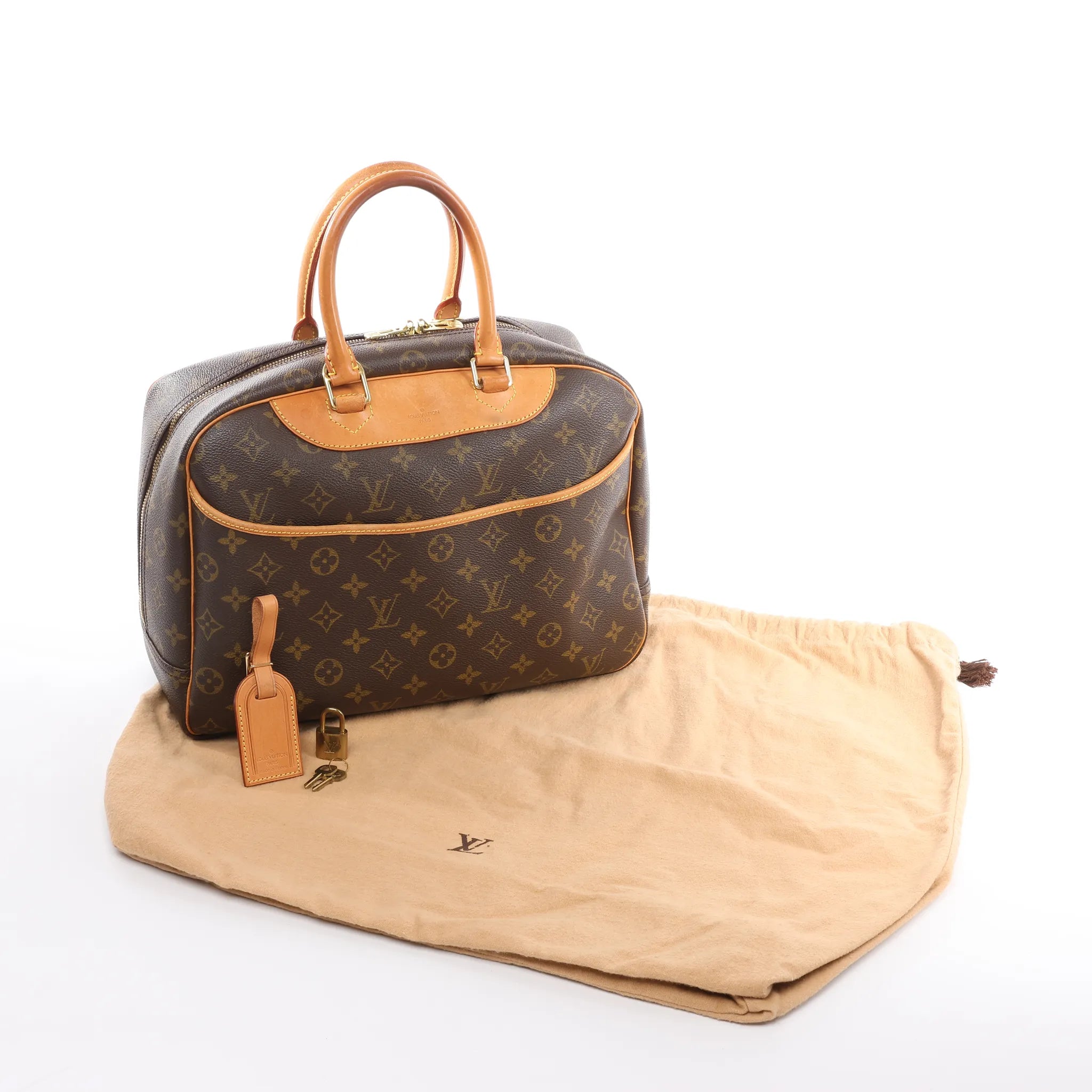 Louis Vuitton Deauville Monogram Canvas Handbag in Brown M47270