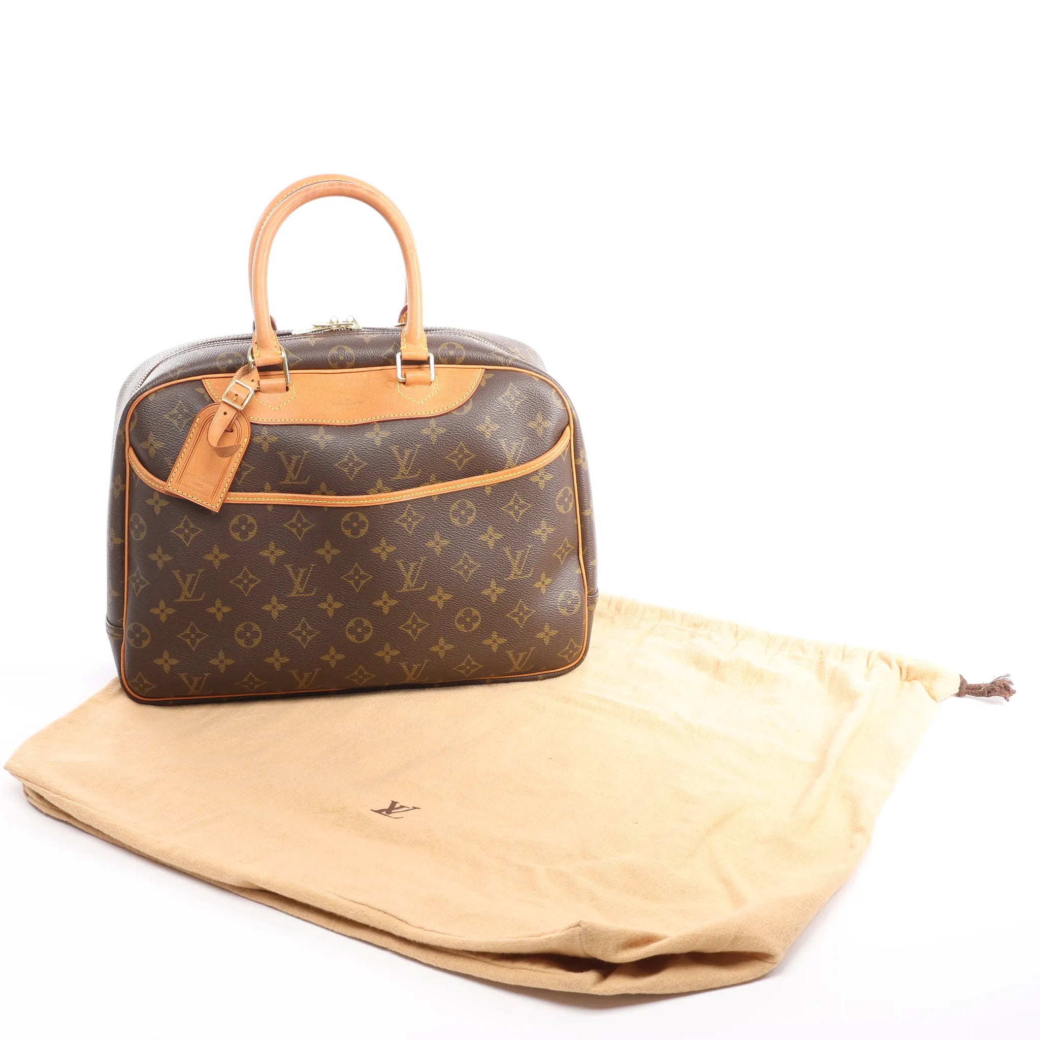 Louis Vuitton Deauville Monogram Canvas Handbag in Brown M47270