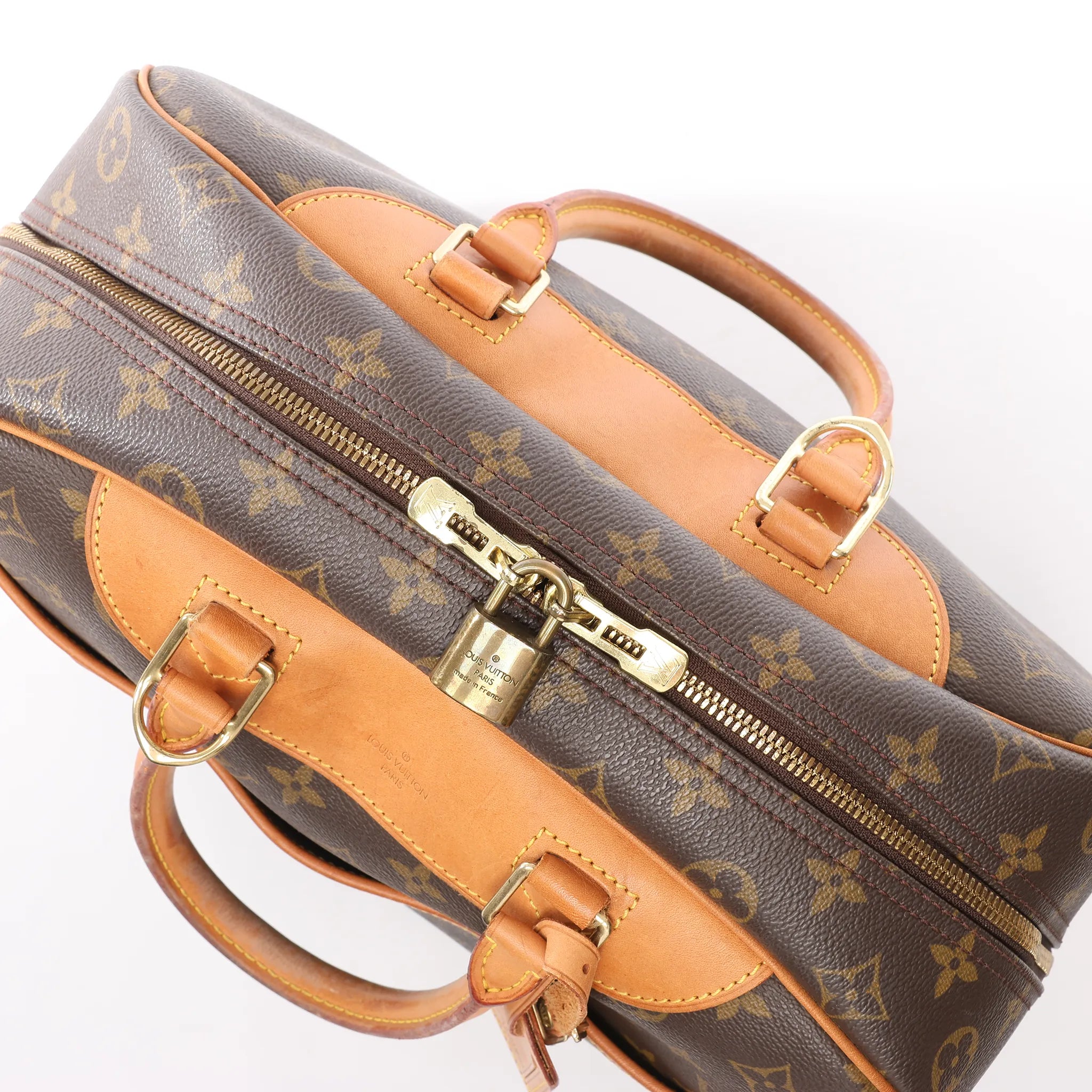 Louis Vuitton Deauville Monogram Canvas Handbag in Brown M47270