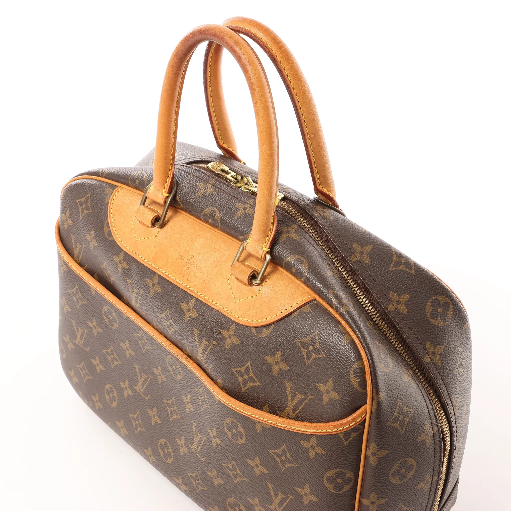 Louis Vuitton Deauville Monogram Canvas Handbag in Brown M47270