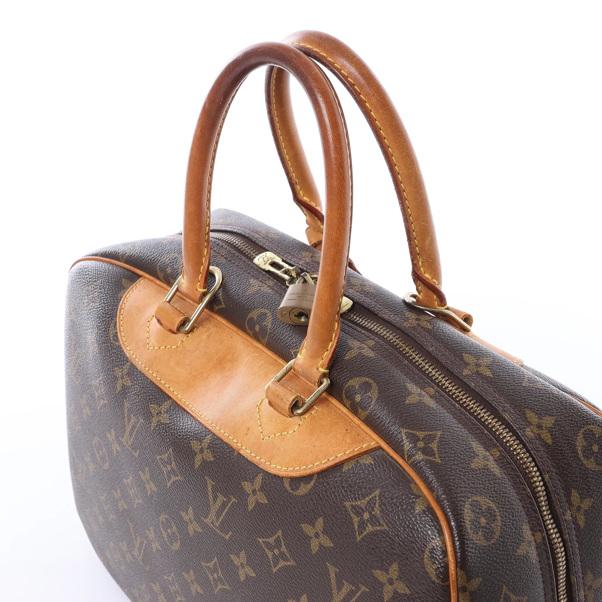 Louis Vuitton Deauville Monogram Canvas Handbag in Brown M47270