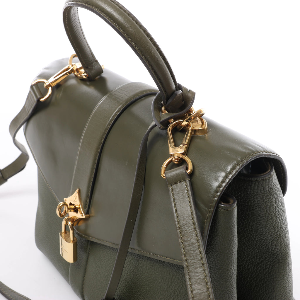 Louis Vuitton Rose des Vents MM Leather 2Way Handbag in Green M53819
