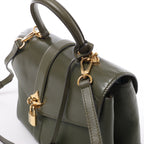Louis Vuitton Rose des Vents MM Leather 2Way Handbag in Green M53819