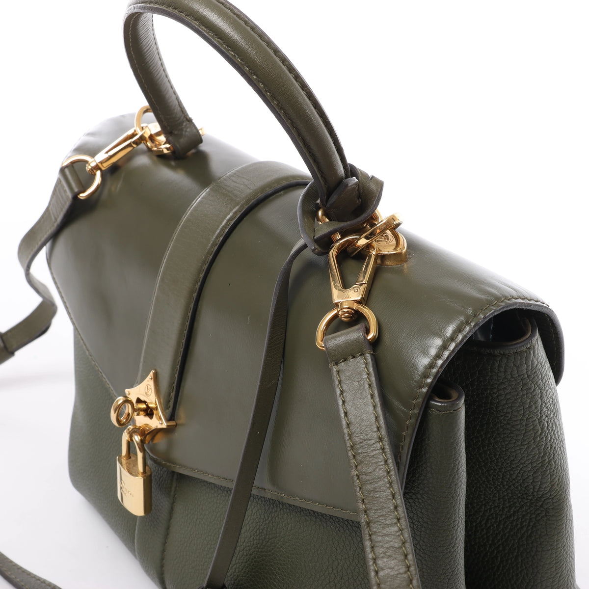Louis Vuitton Rose des Vents MM Leather 2Way Handbag in Green M53819