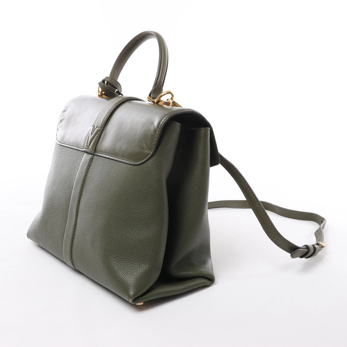 Louis Vuitton Rose des Vents MM Leather 2Way Handbag in Green M53819