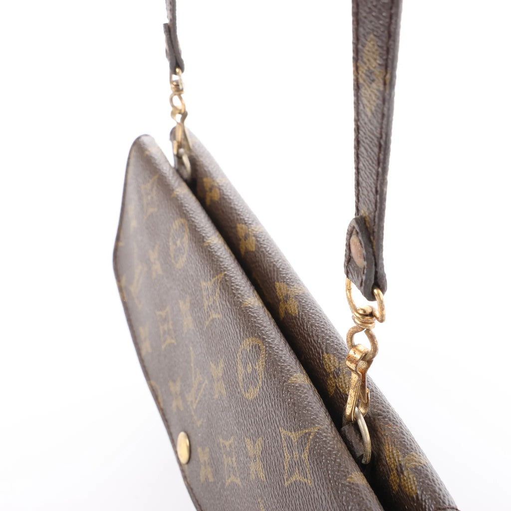 Louis Vuitton Double Lava Monogram Canvas Crossbody Bag in Brown M51815
