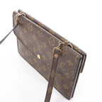 Louis Vuitton Double Lava Monogram Canvas Crossbody Bag in Brown M51815
