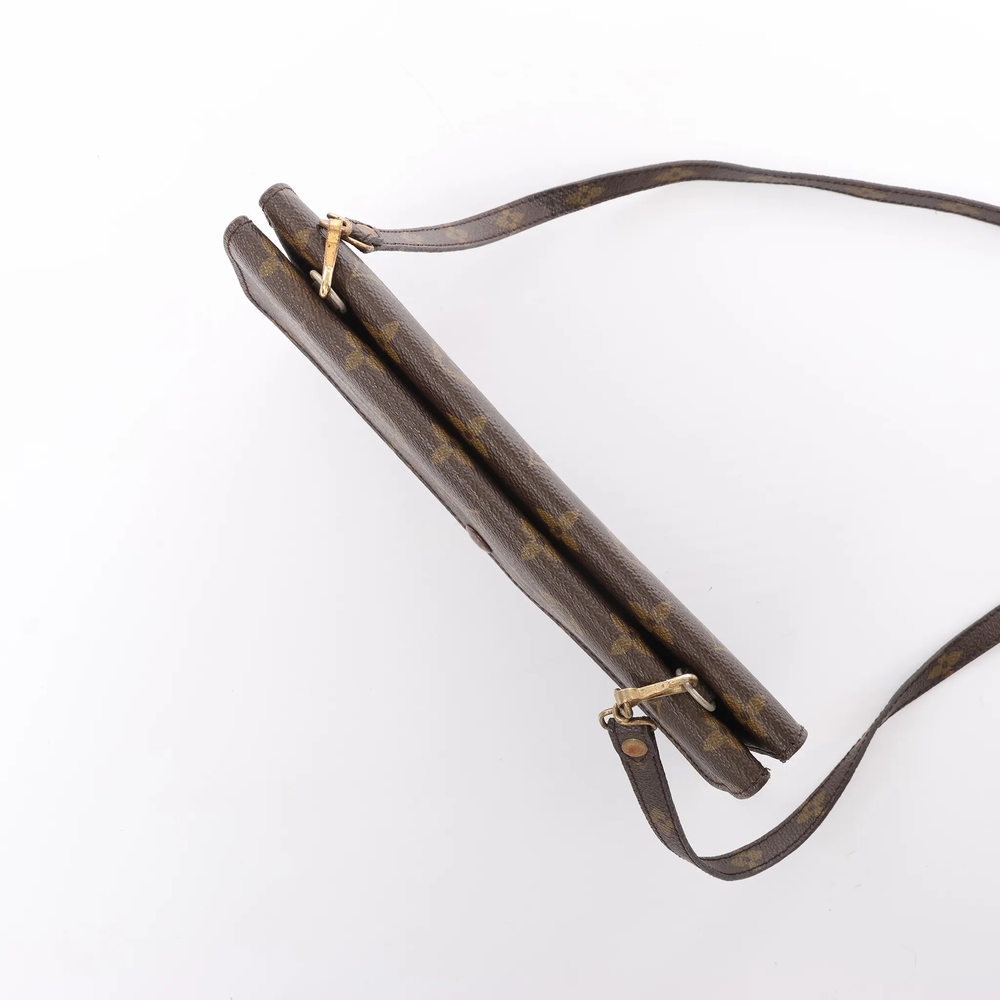 Louis Vuitton Double Lava Monogram Canvas Crossbody Bag in Brown M51815