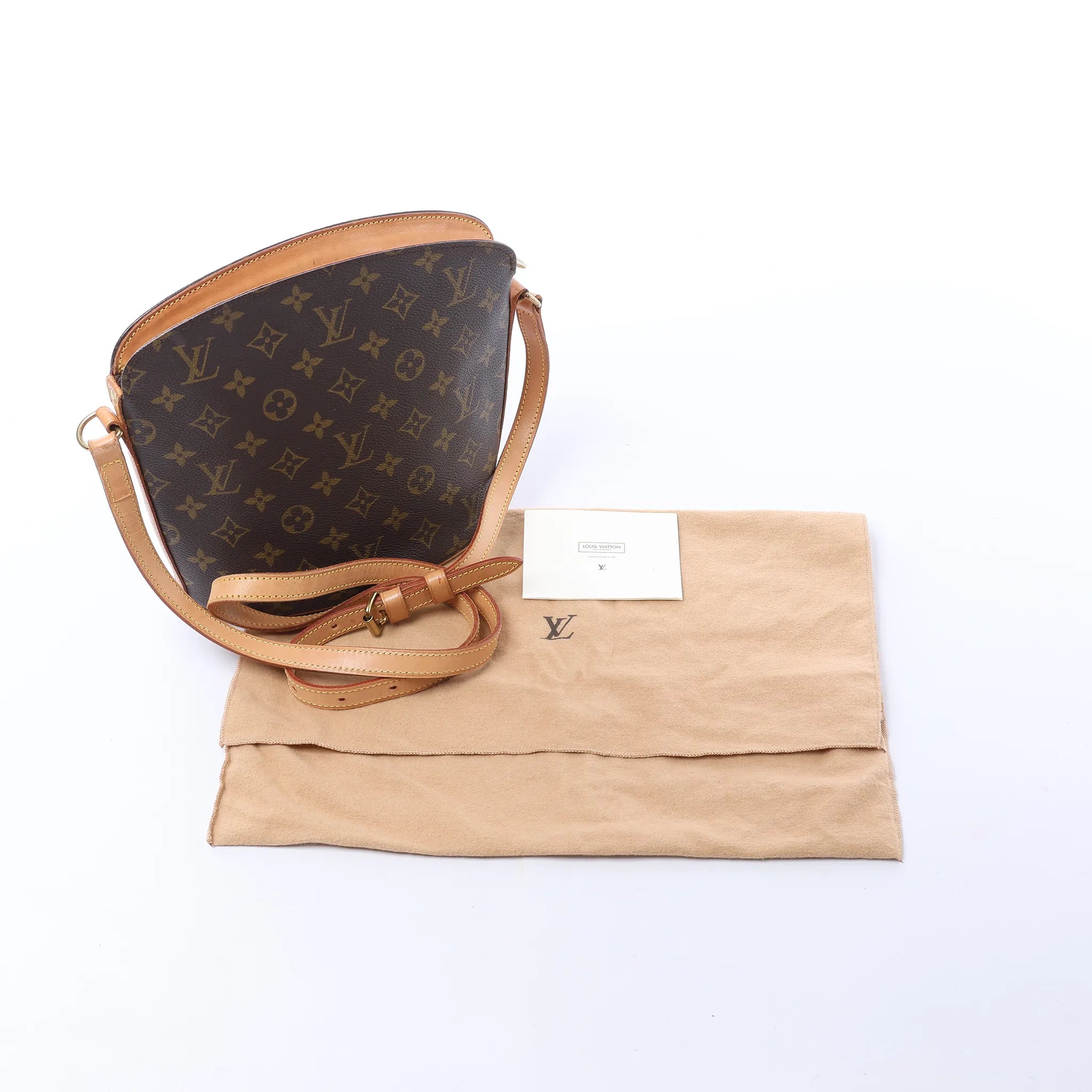 Louis Vuitton Drouot Monogram Canvas Crossbody Bag in Brown M51290