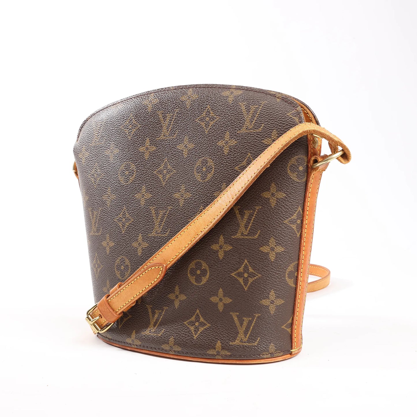 Louis Vuitton Drouot Monogram Canvas Crossbody Bag in Brown M51290