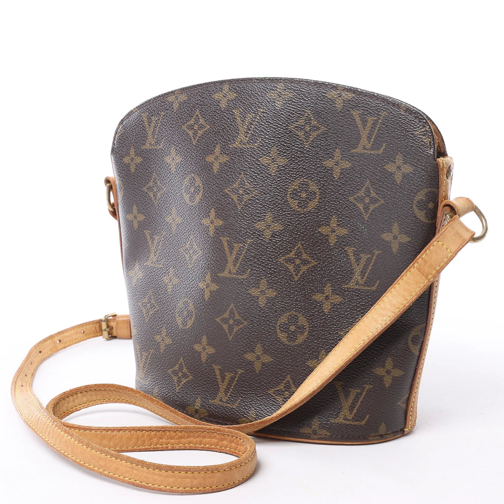 Louis Vuitton Drouot Monogram Canvas Crossbody Bag in Brown M51290