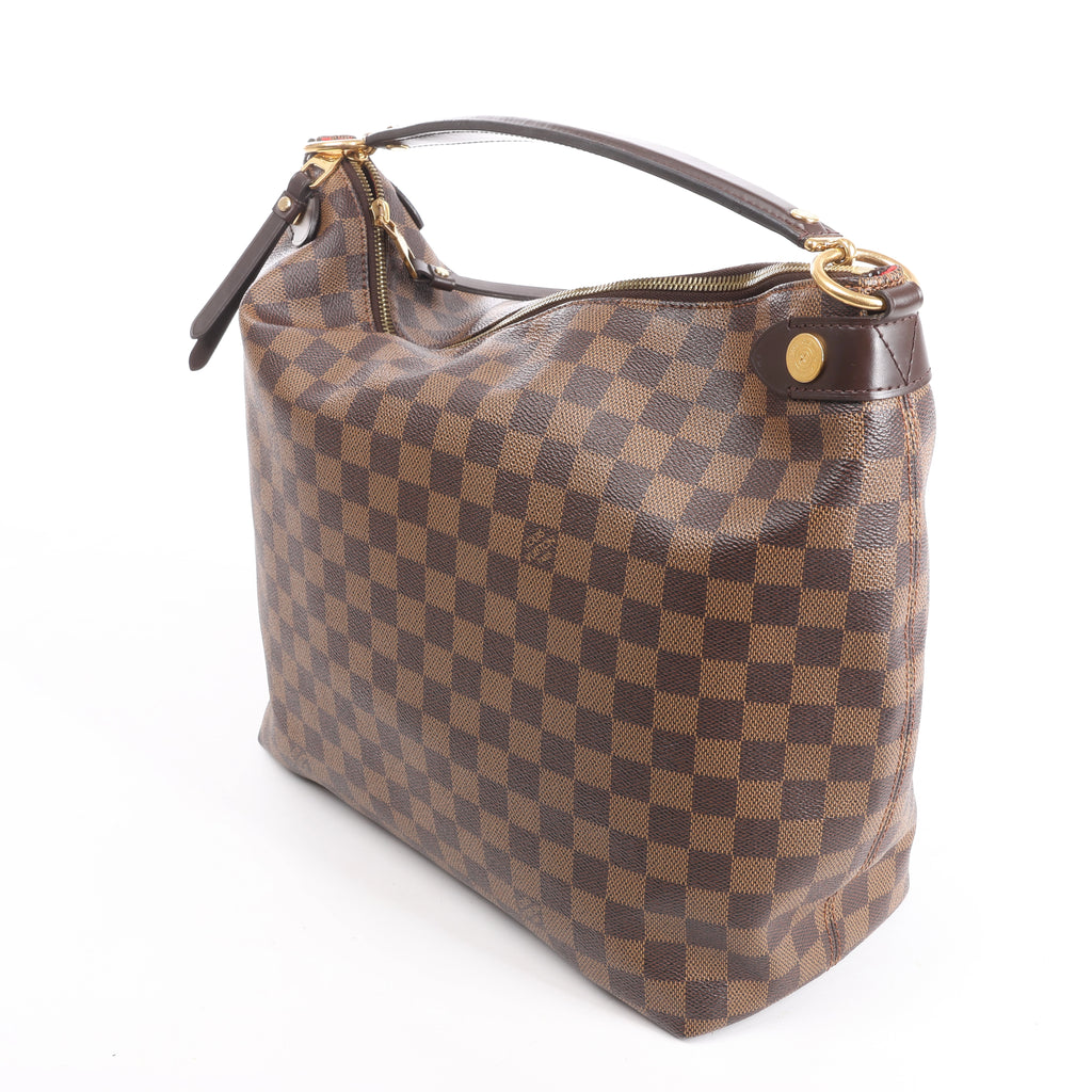 Louis Vuitton Duomo Hobo Damier Ebene Shoulder Bag in Brown