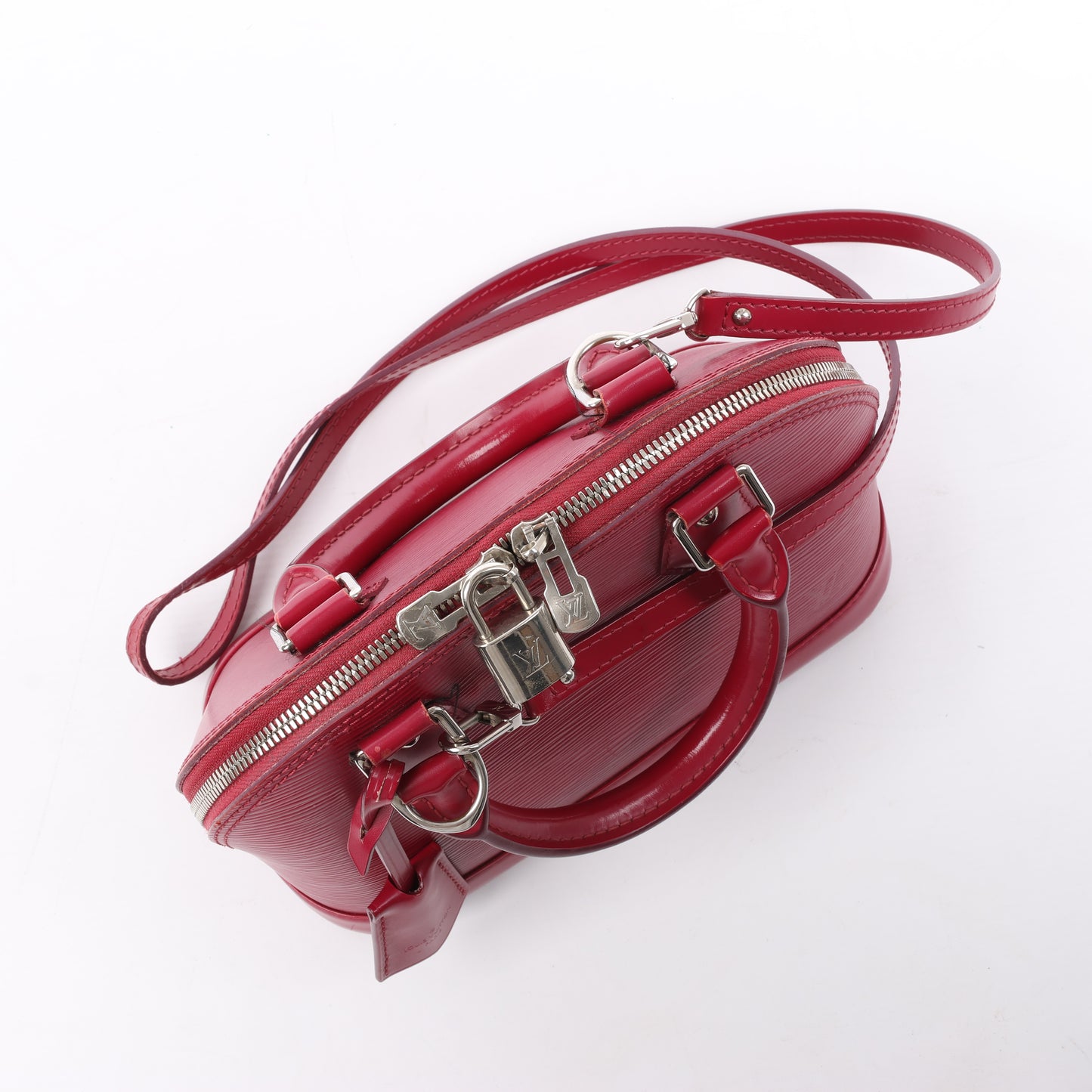 Sac à main Louis Vuitton Alma BB en cuir épi framboise M40851