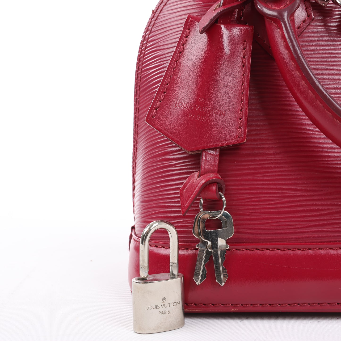 Sac à main Louis Vuitton Alma BB en cuir épi framboise M40851