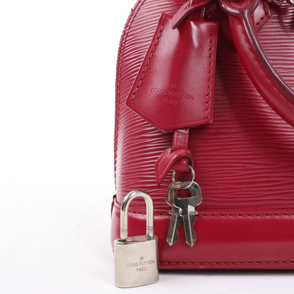 Louis Vuitton Epi Leather Alma BB Handbag in Raspberry M40851